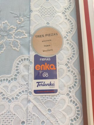 Juego de sábanas vintage beige