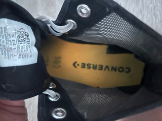 Converse negras plataforma rejilla Talla 38