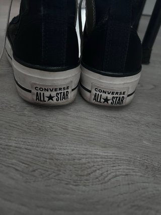 Converse negras plataforma rejilla Talla 38