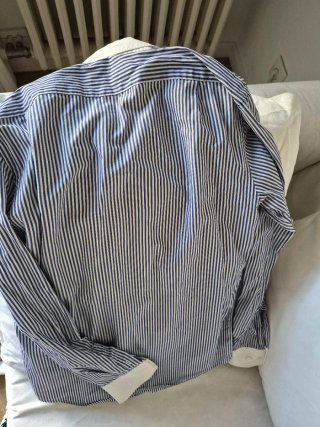 Camisa Carolina Herrera Talla S Rayas Azul/Blanco