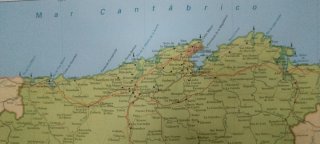 mapa mural escolar/didáctico de Cantabria.