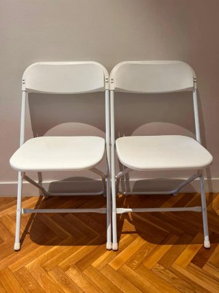 4 Sillas Plegables Blancas
