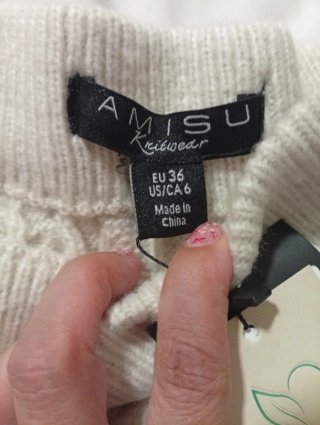 Falda AMISU punto trenzado talla 36