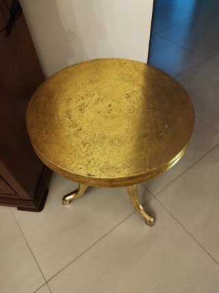 Tavolino in ferro dorato