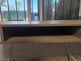 Mesa de oficina madera y metal