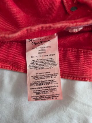Vaqueros Pepe Jeans Rojos Talla S/36 Nuevos