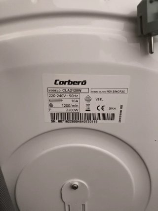 Lavadora Corberó CLA2128W 6kg