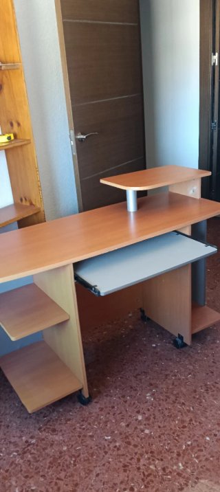 Mesa de ordenador Escritorio madera y metal