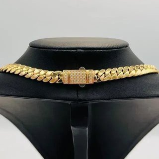 Cadena Cubana 18K Oro
