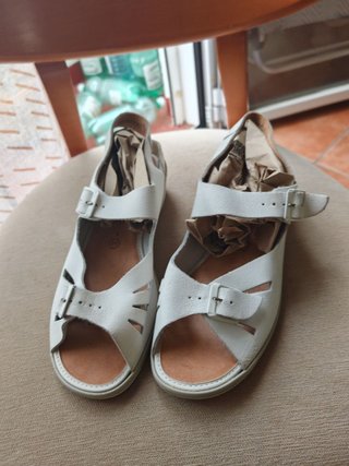 Sandalias Solidus Piel Blancas Made in Germany