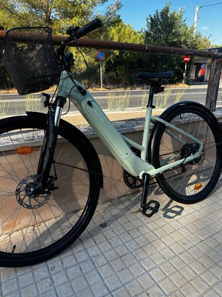 Bicicleta eléctrica verde agua Talla S/M