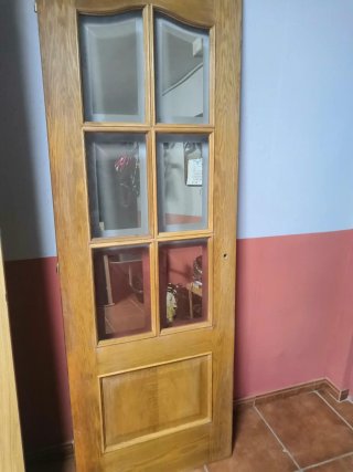 Puertas de roble americano con cristal
