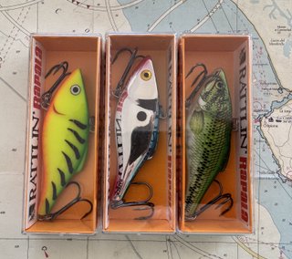 Lote 3 señuelos Rapala Rattlin 8 cm - 238