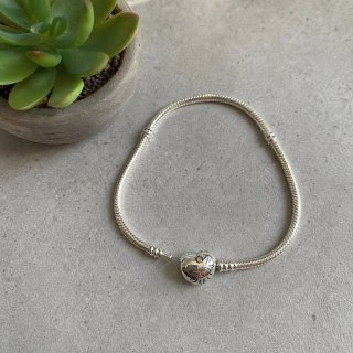 Pulsera Pandora Corazón Plata 19cm