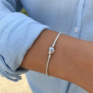 Pulsera Pandora Corazón Plata 19cm
