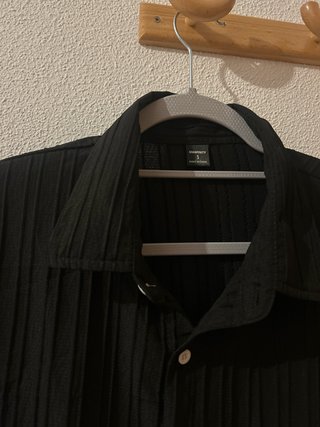 Camisa Negra Texturizada Talla L
