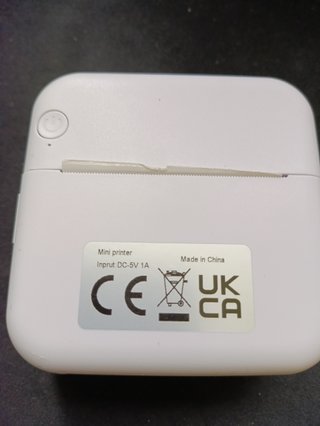 Mini stampante termica Bluetooth bianca e verde