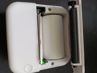 Mini stampante termica Bluetooth bianca e verde