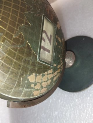 Antico Calendario Mappamondo Ottone