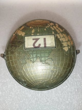 Antico Calendario Mappamondo Ottone