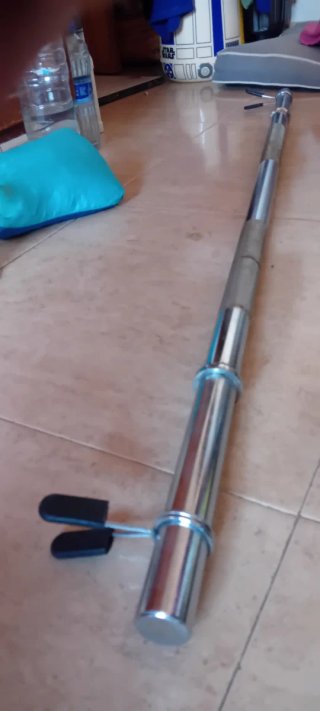 Barra de pesas cromada