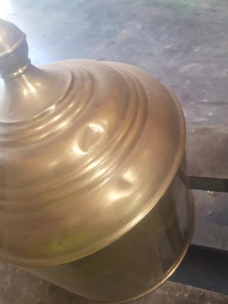 2 Contenedores Latón Antiguos Almacenamiento