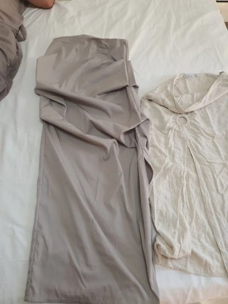 Conjunto falda midi beige
