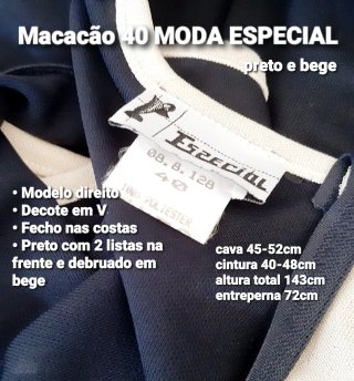 Macacão preto MODA ESPECIAL 40 (S/M)