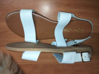 Sandalias Gagliani Roma Talla 41 Blancas y Marrone
