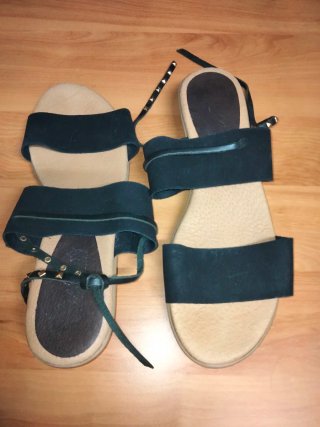Sandalias Gagliani Roma Talla 41 Blancas y Marrone