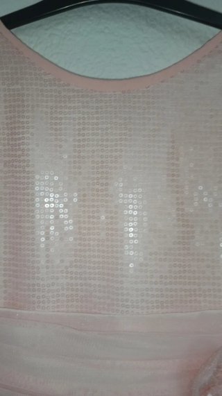 Vestido rosa lentejuelas y tul