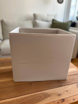 Caja organizadora de tela blanca (tipo IKEA Kallax