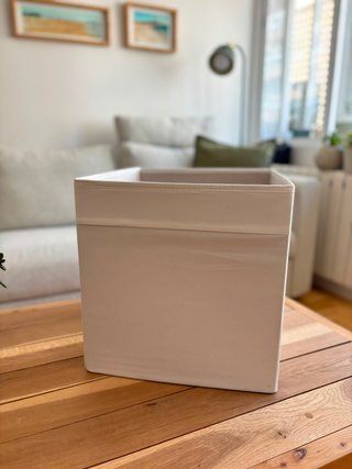Caja organizadora de tela blanca (tipo IKEA Kallax