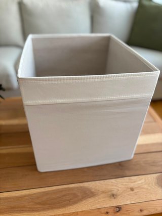 Caja organizadora de tela blanca (tipo IKEA Kallax