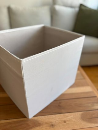 Caja organizadora de tela blanca (tipo IKEA Kallax