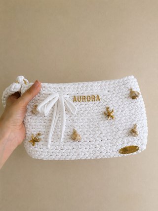 Pochette personalizzata Aurora con conchiglie