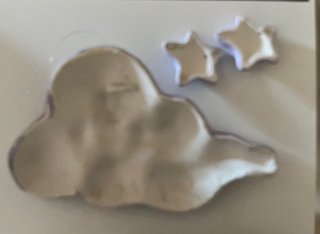 Adorno murale nuvola e stelle in ceramica