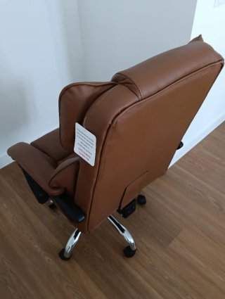 Silla de oficina ejecutiva cuero marrón NUEVA