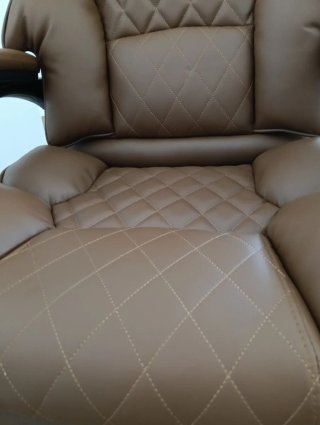 Silla de oficina ejecutiva cuero marrón NUEVA