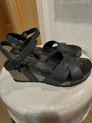 Sandali con zeppa neri