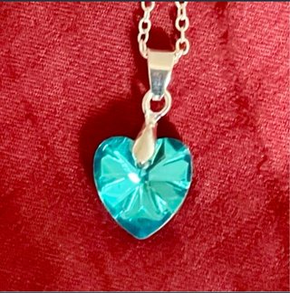 Colgante y pendientes plata 925 corazón