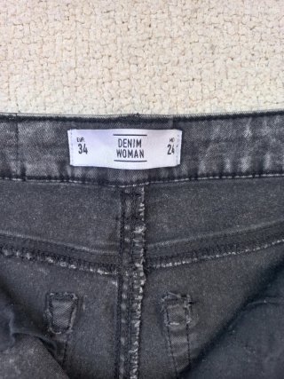 Pantalón vaquero corto gris mujer T.XS/34