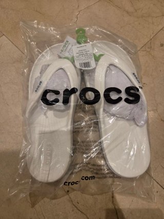 Chanclas Crocs Bayaband Flip Blancas Talla 45-46