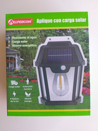 Aplique Solar Exterior Sensor movimiento. NUEVO