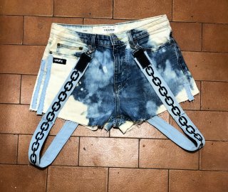 Shorts Tie-Dye Punk con Tirantes