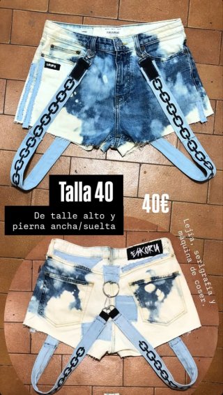 Shorts Tie-Dye Punk con Tirantes