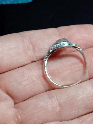 Anillo Plata Ley cuarzo rosa ajustable