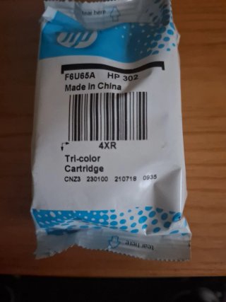 Cartucho Tinta HP 302 Tri-color F6U65A