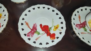 Juego antiguo de café Lumiere porcelana fina