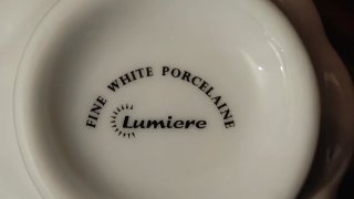 Juego antiguo de café Lumiere porcelana fina